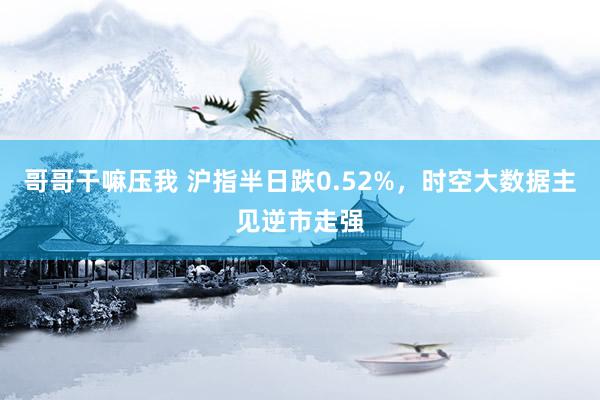 哥哥干嘛压我 沪指半日跌0.52%，时空大数据主见逆市走强