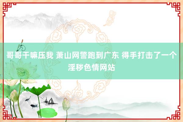 哥哥干嘛压我 萧山网警跑到广东 得手打击了一个淫秽色情网站