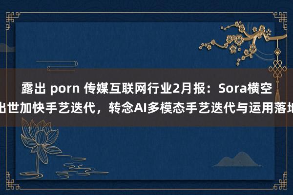 露出 porn 传媒互联网行业2月报：Sora横空出世加快手艺迭代，转念AI多模态手艺迭代与运用落地