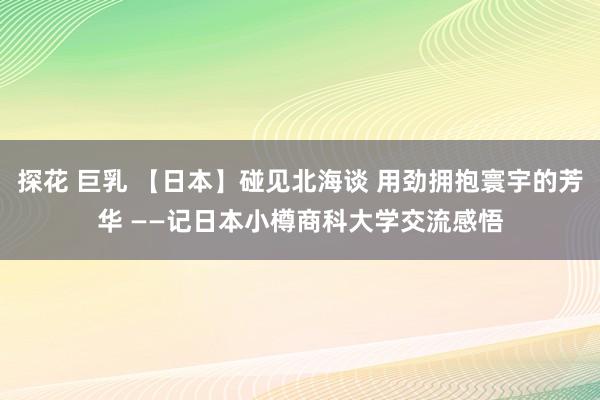 探花 巨乳 【日本】碰见北海谈 用劲拥抱寰宇的芳华 ——记日本小樽商科大学交流感悟